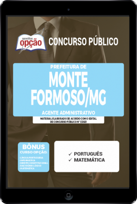 Apostila Prefeitura de Monte Formoso - MG em PDF - Agente Administrativo