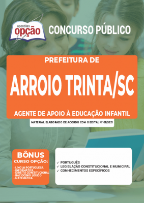 Apostila Prefeitura de Arroio Trinta - SC - Agente de Apoio à Educação Infantil