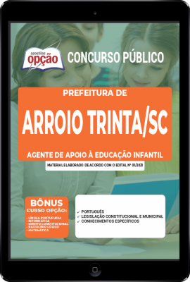 Apostila Prefeitura de Arroio Trinta - SC em PDF - Agente de Apoio à Educação Infantil