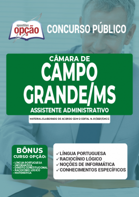 Apostila Câmara de Campo Grande - MS - Assistente Administrativo