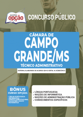 Apostila Câmara de Campo Grande - MS - Técnico Administrativo