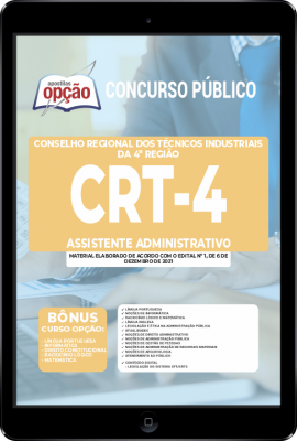 Apostila CRT 4º Região em PDF - Assistente Administrativo