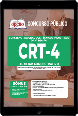 Apostila CRT 4º Região em PDF - Auxiliar Administrativo