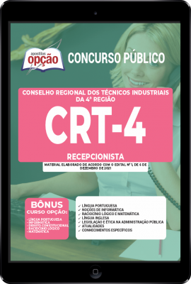 Apostila CRT 4º Região em PDF - Recepcionista