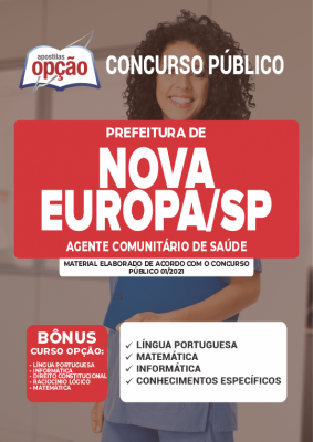 Apostila Prefeitura de Nova Europa - SP - Agente Comunitário de Saúde