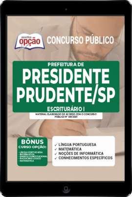 Apostila Prefeitura de Presidente Prudente - SP em PDF - Escriturário I