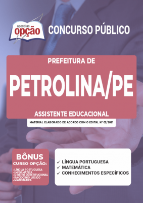Apostila Prefeitura de Petrolina - PE - Assistente Educacional