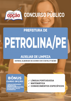 Apostila Prefeitura de Petrolina - PE - Auxiliar de Limpeza