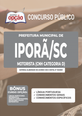 Apostila Prefeitura de Iporã do Oeste - SC - Motorista (CNH Categoria D)