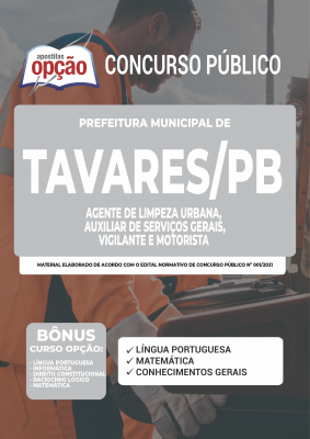 Apostila Prefeitura de Tavares - PB - Comum aos Cargos de Ensino Fundamental