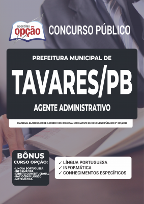 Apostila Prefeitura de Tavares - PB - Agente Administrativo