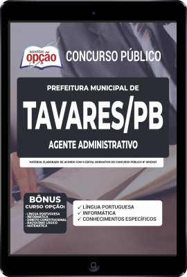 Apostila Prefeitura de Tavares - PB em PDF - Agente Administrativo