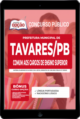 Apostila Prefeitura de Tavares - PB em PDF - Comum aos Cargos de Ensino Superior