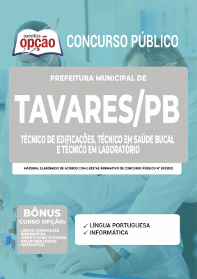 Apostila Prefeitura de Tavares - PB - Comum aos Cargos de Ensino Médio/Técnico