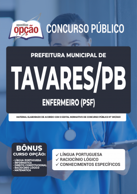 Apostila Prefeitura de Tavares - PB - Enfermeiro (PSF)