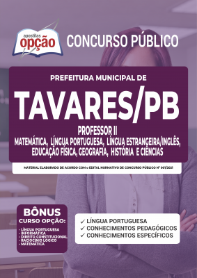 Apostila Prefeitura de Tavares - PB - Professor II