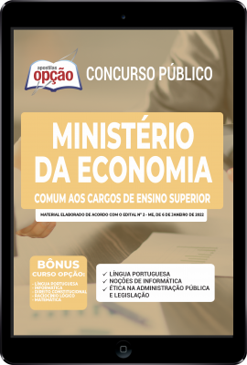 Apostila Ministério da Economia em PDF - Comum aos Cargos de Ensino Superior