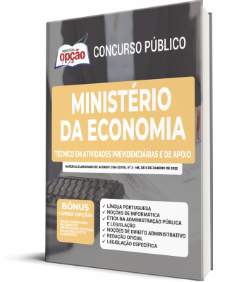 Apostila Ministério da Economia - Técnico em Atividades Previdenciárias e de Apoio