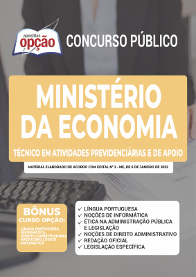 Apostila Ministério da Economia - Técnico em Atividades Previdenciárias e de Apoio