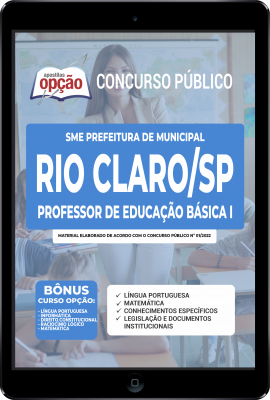 Apostila SME Rio Claro-SP em PDF - Professor de Educação Básica I