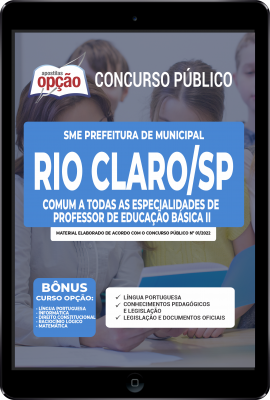 Apostila SME Rio Claro-SP em PDF - Comum a Todas as Especialidades de Professor de Educação Básica II