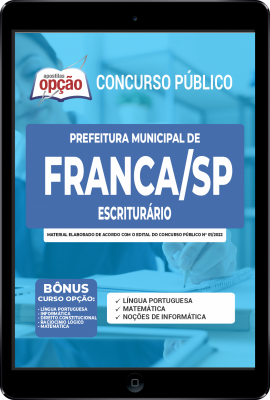 Apostila Prefeitura de Franca - SP em PDF - Escriturário