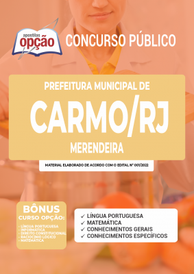 Apostila Prefeitura de Carmo - RJ - Merendeira