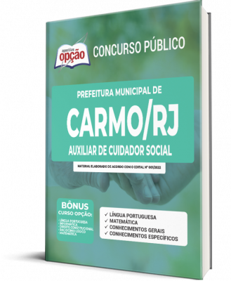 Apostila Prefeitura de Carmo - RJ - Auxiliar de Cuidador Social