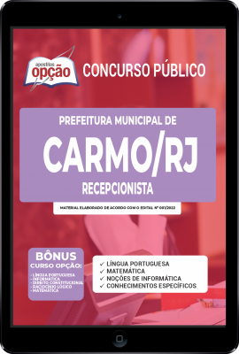 Apostila Prefeitura de Carmo - RJ em PDF - Recepcionista