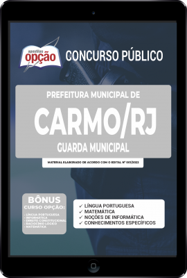 Apostila Prefeitura de Carmo - RJ em PDF - Guarda Municipal
