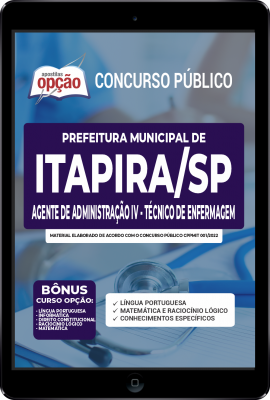 Apostila Prefeitura de Itapira - SP em PDF - Agente de Administração IV - Técnico de Enfermagem
