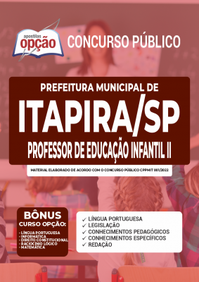 Apostila Prefeitura de Itapira - SP - Professor de Educação Infantil II