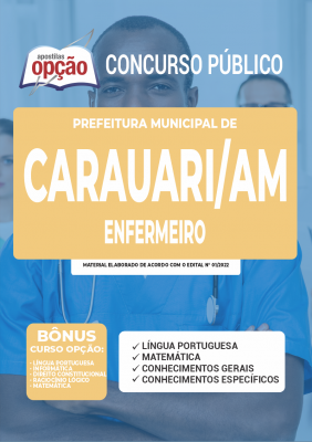 Apostila Prefeitura de Carauari - AM - Enfermeiro