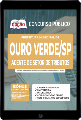 Apostila Prefeitura de Ouro Verde - SP em PDF - Agente de Setor de Tributos