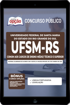 Apostila UFSM-RS em PDF - Comum aos Cargos de Ensino Médio/Técnico e Superior