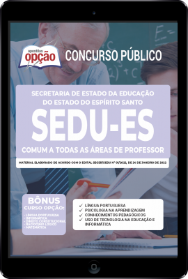 Apostila SEDU-ES em PDF - Comum a Todas as Áreas de Professor