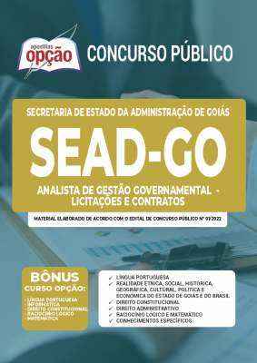 Apostila SEAD-GO - Analista de Gestão Governamental - Licitações e Contratos