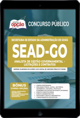 Apostila SEAD-GO em PDF - Analista de Gestão Governamental - Licitações e Contratos