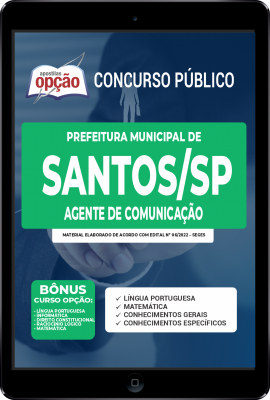 Apostila Prefeitura de Santos - SP em PDF - Agente de Comunicação