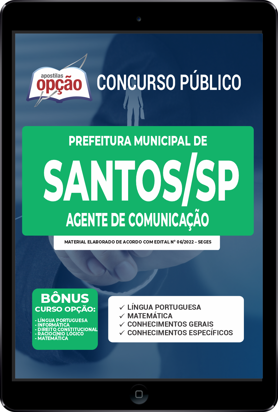 Apostila Prefeitura de Santos - SP PDF - Agente de Comunicação 2022