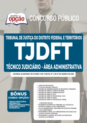 Apostila TJDFT - Técnico Judiciário - Área Administrativa