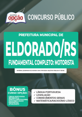 Apostila Prefeitura de Eldorado do Sul - RS - Fundamental Completo: Motorista