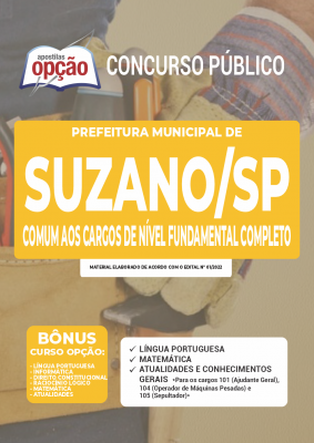 Apostila Prefeitura de Suzano - SP - Comum aos Cargos de Nível Fundamental Completo