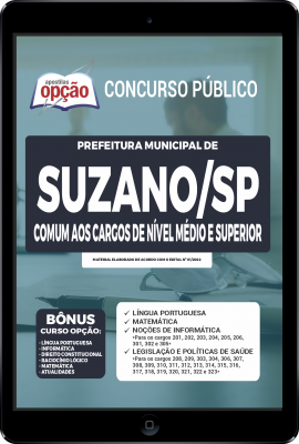 Apostila Prefeitura de Suzano - SP em PDF - Comum aos Cargos de Nível Médio e Superior