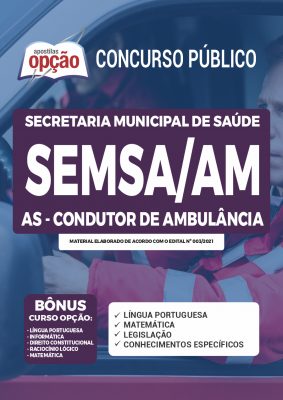 Apostila SEMSA-AM - AS-Condutor de Ambulância