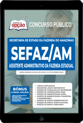 Apostila SEFAZ-AM em PDF - Assistente Administrativo da Fazenda Estadual