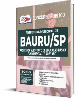 Apostila Prefeitura de Bauru - SP - Professor Substituto de Educação Básica (Fundamental - 1º ao 5º Ano)