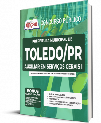 Apostila Prefeitura de Toledo - PR - Auxiliar em Serviços Gerais I