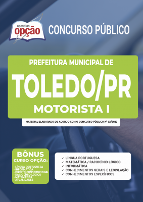 Apostila Prefeitura de Toledo - PR - Motorista I