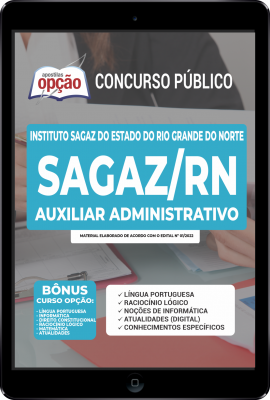 Apostila Instituto SAGAZ - RN em PDF - Auxiliar Administrativo